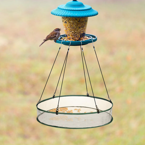 FoldTier foldable seed catcher stores compactly after use in any garden.