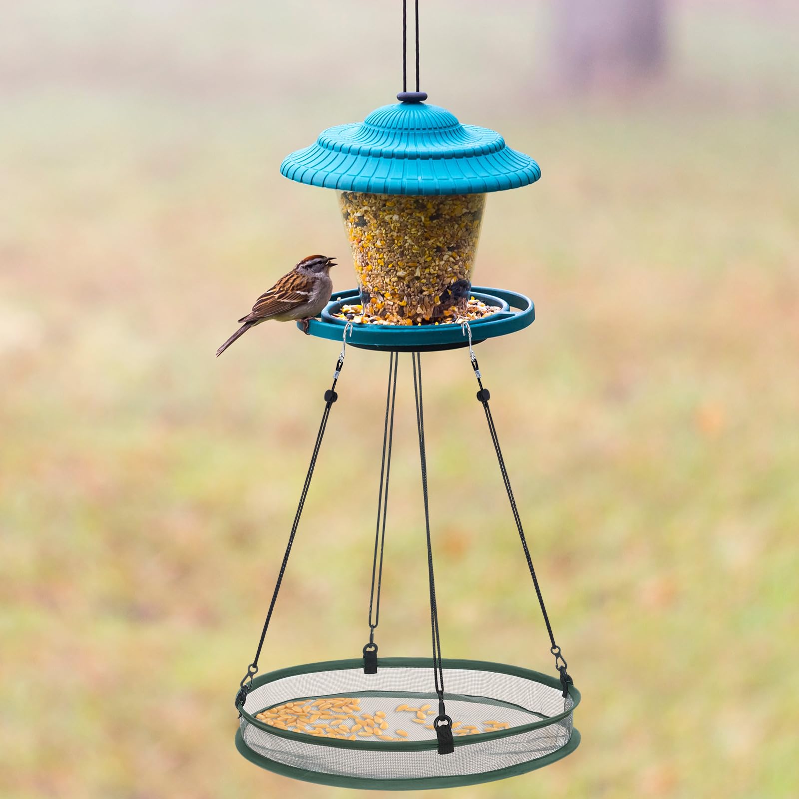 FoldTier steel-wire-frame emphasizes sturdy support for year-round outdoor use.