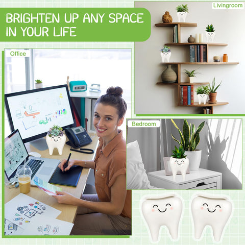 Durable ceramic with white glaze enhances modern dental decor