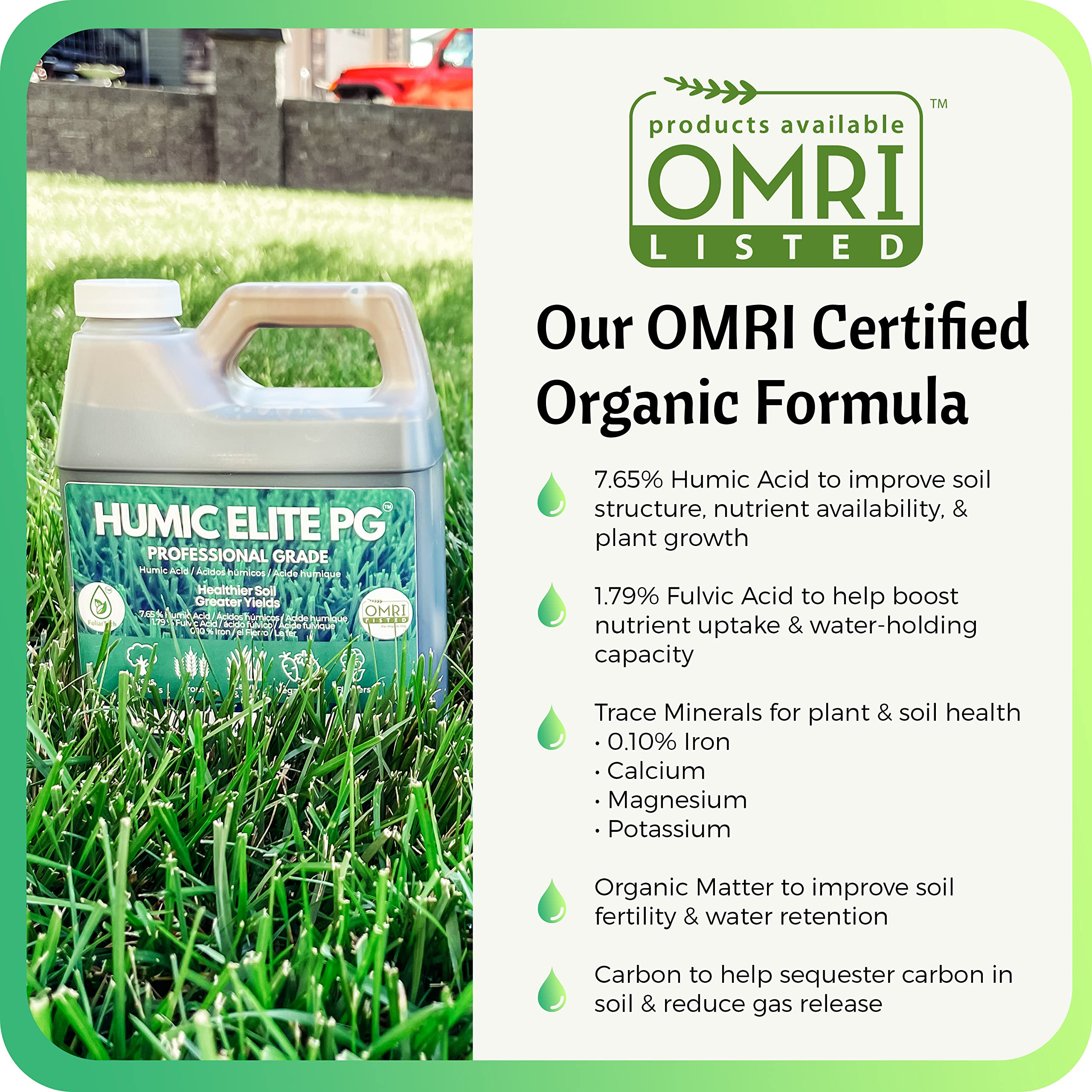 FoliarTech Humic Acid Fertilizer hydroponic-ready mix supports soilless systems.