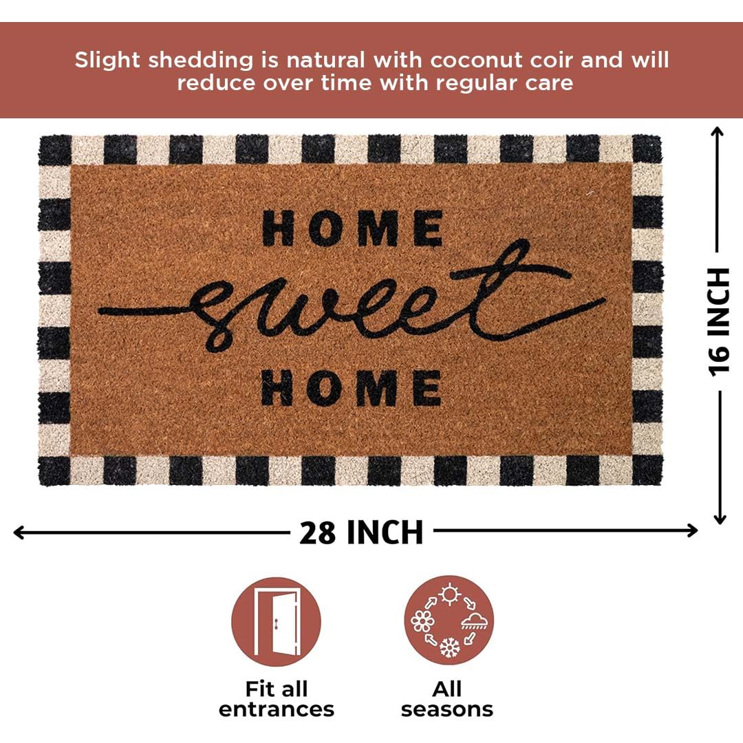 Folkulture door mat 16x28 fits outdoor entrances with anti-slip backing