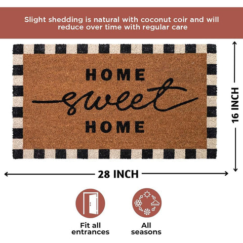 Folkulture door mat 16x28 fits outdoor entrances with anti-slip backing