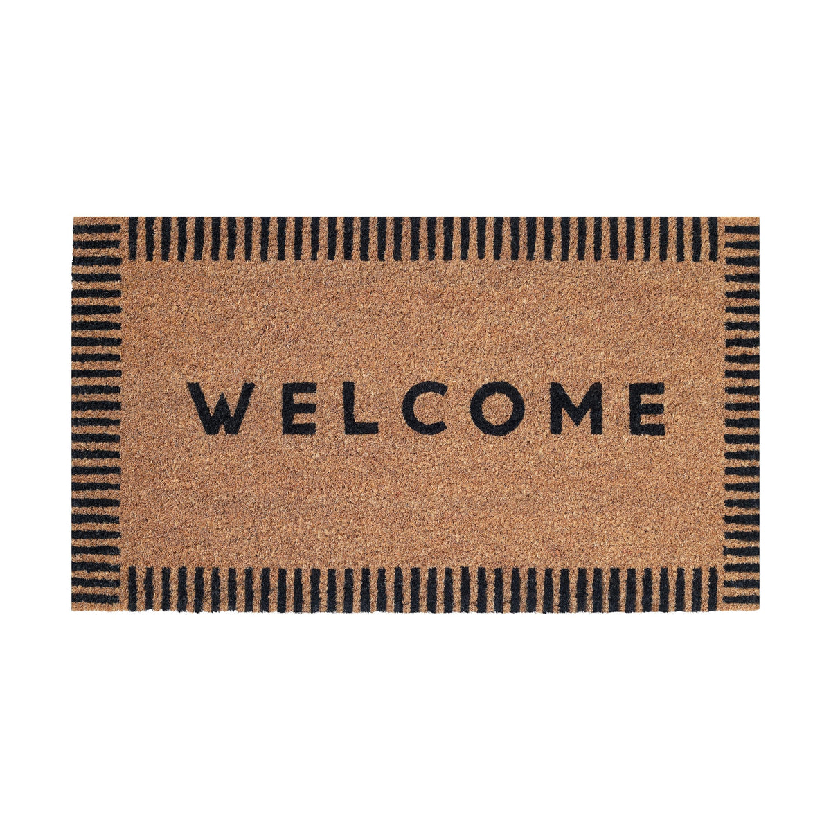 Folkulture Welcome Mat Outdoor 16x28 greets guests and protects floors at the front door