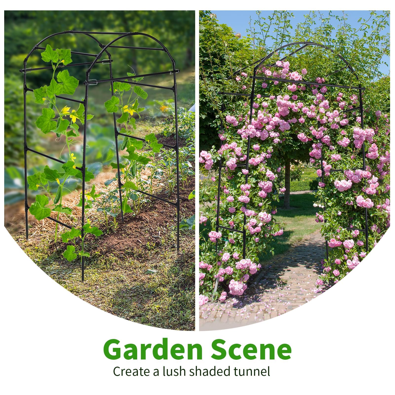 FOLLOOK 6.7ft tall trellis arch saves ground space