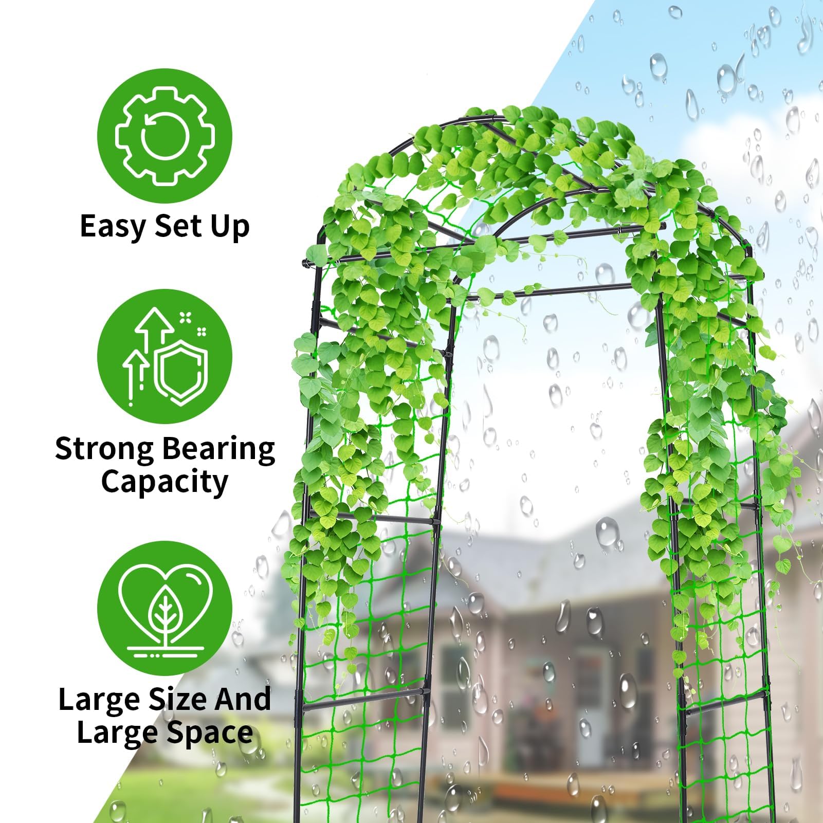 FOLLOOK cucumber trellis supports tomatoes and pumpkins for tidy harvest