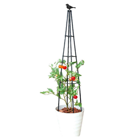 Durable poly-coated steel frame resists weather for year-round garden use.