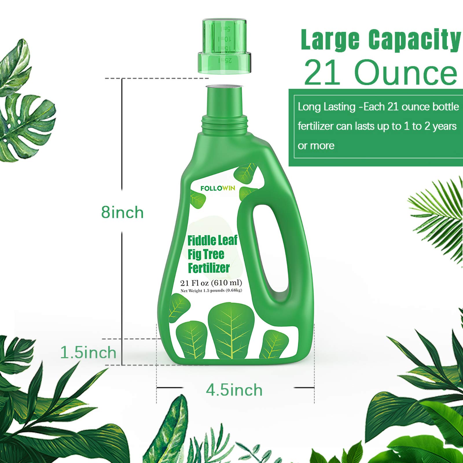 FOLLOWIN fiddle leaf fig plant food has simple dosing for busy gardeners.