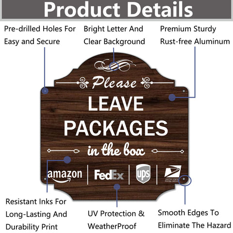 Folyming 12x12 outdoor sign in aluminum with woodgrain pattern for weather resistance
