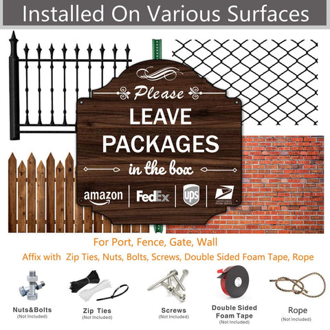 Folyming delivery sign with pre-drilled mounting holes for easy installation