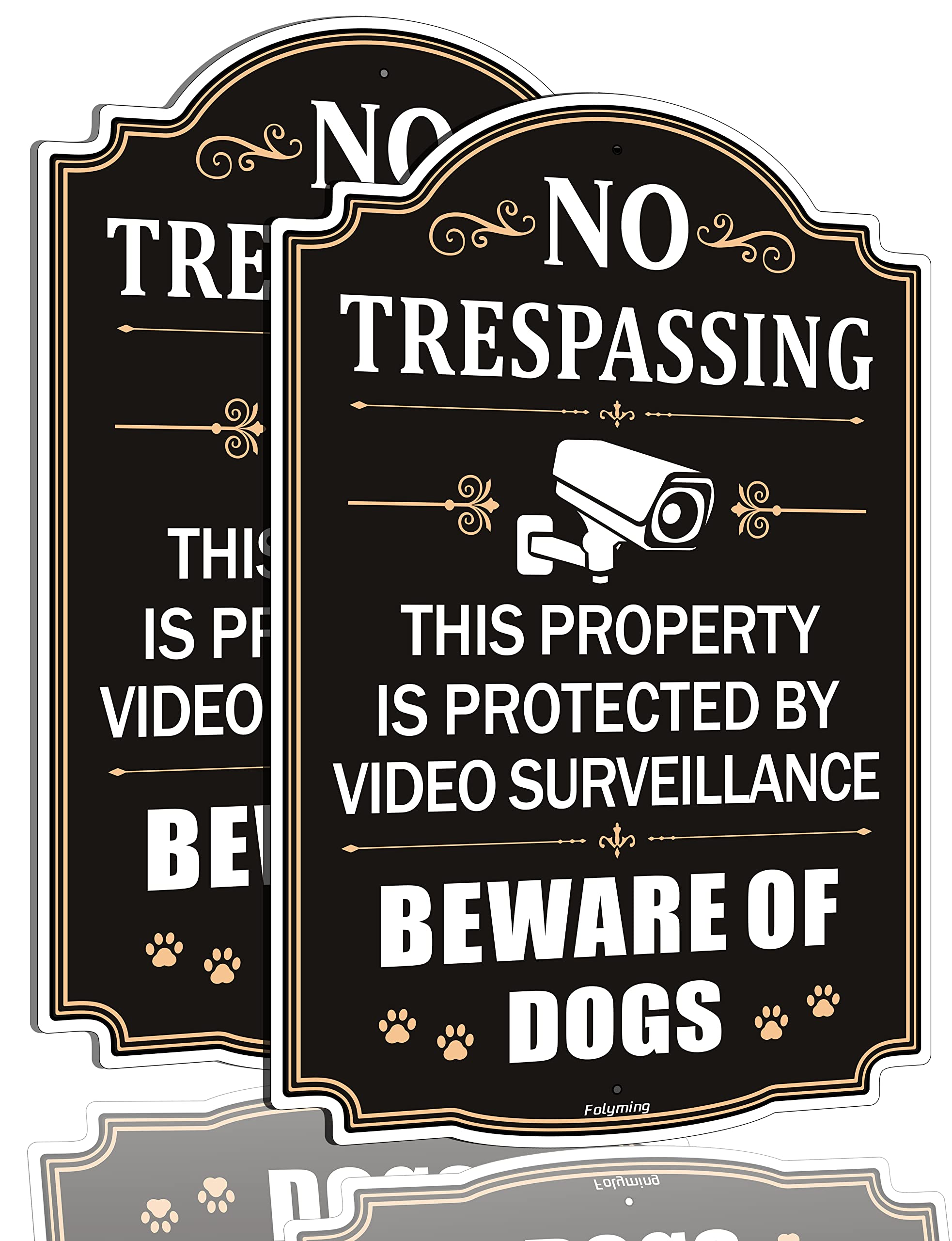 Folyming No Trespassing sign 12x8 inches with high visibility deters intruders