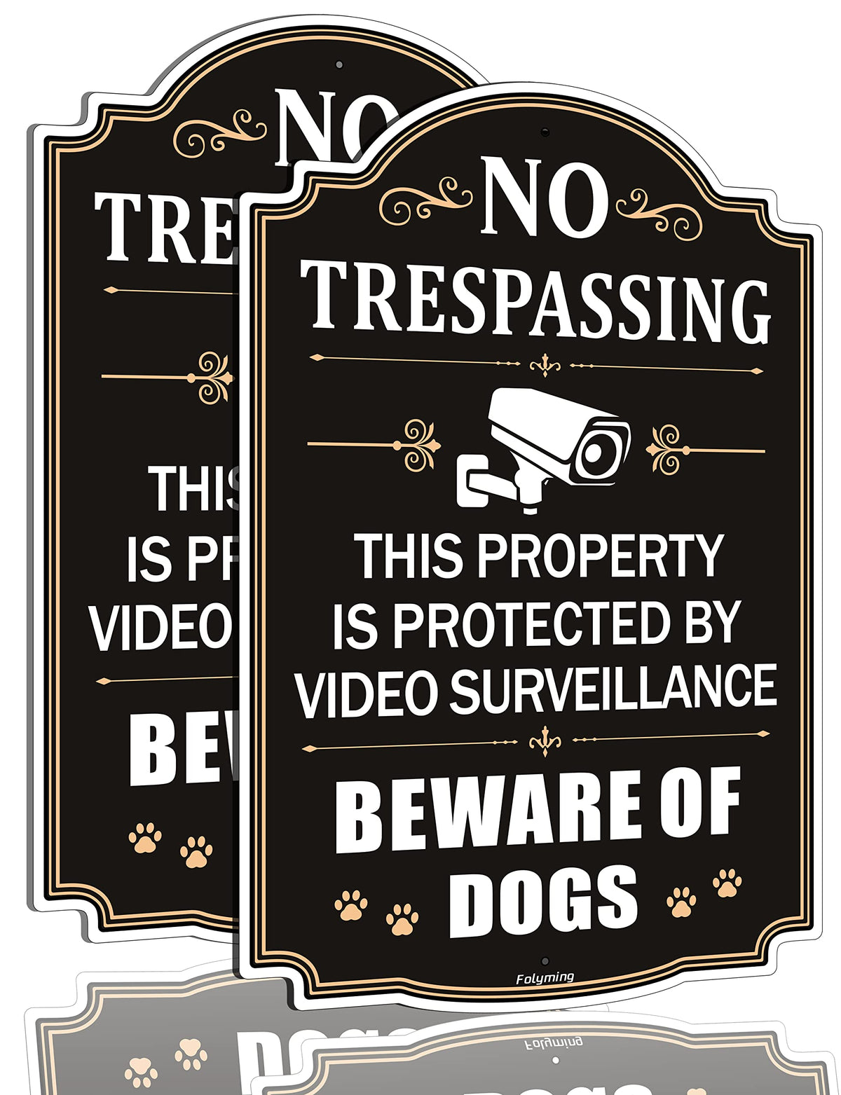 Folyming No Trespassing sign 12x8 inches with high visibility deters intruders