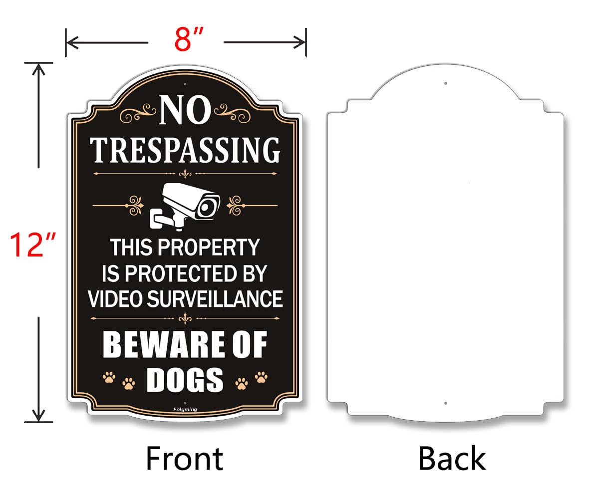 Folyming Video surveillance sign boosts deterrence and porch visibility
