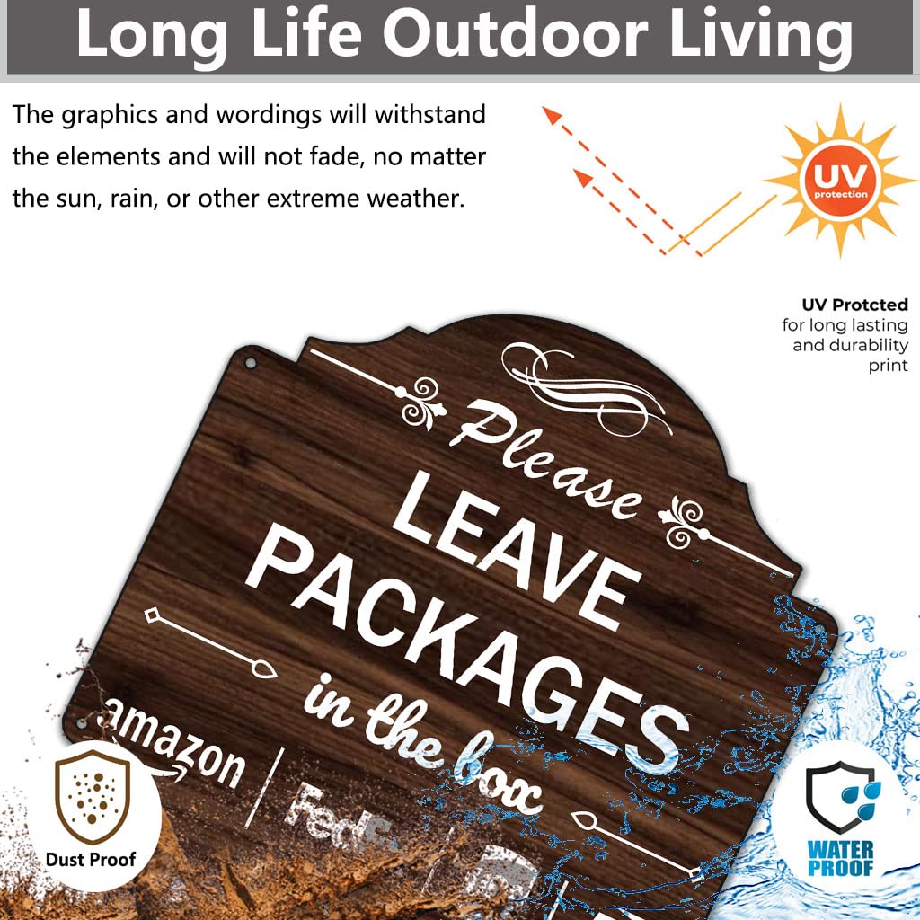 Folyming woodgrain pattern outdoor sign built for durability in all weather