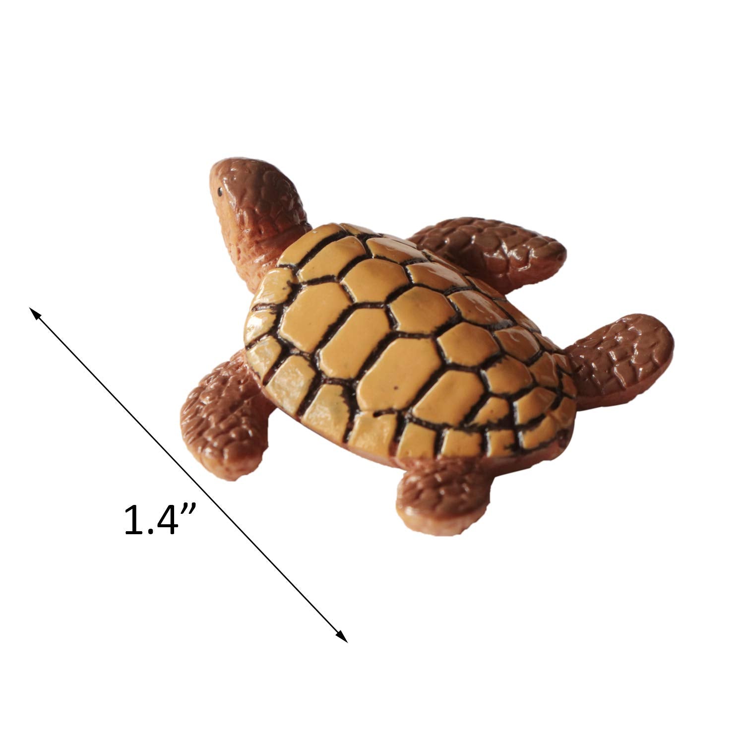 Folytiy sea turtle garden scene figurine enhances fairy gardens with color and charm.