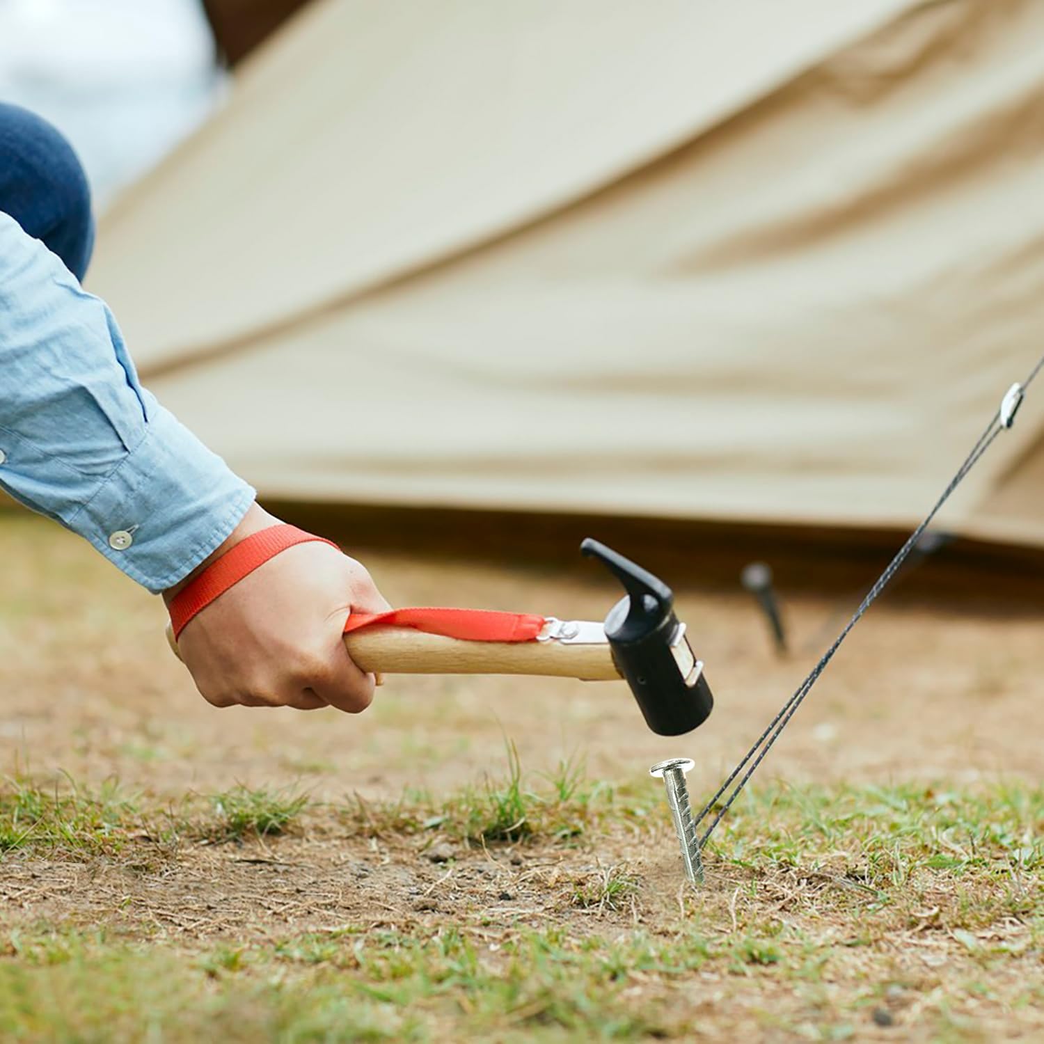 FOMMEN multi-purpose stakes in use for garden and landscape projects.