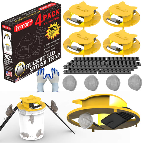 Fomont bucket-lid mouse trap front view for reliable indoor use
