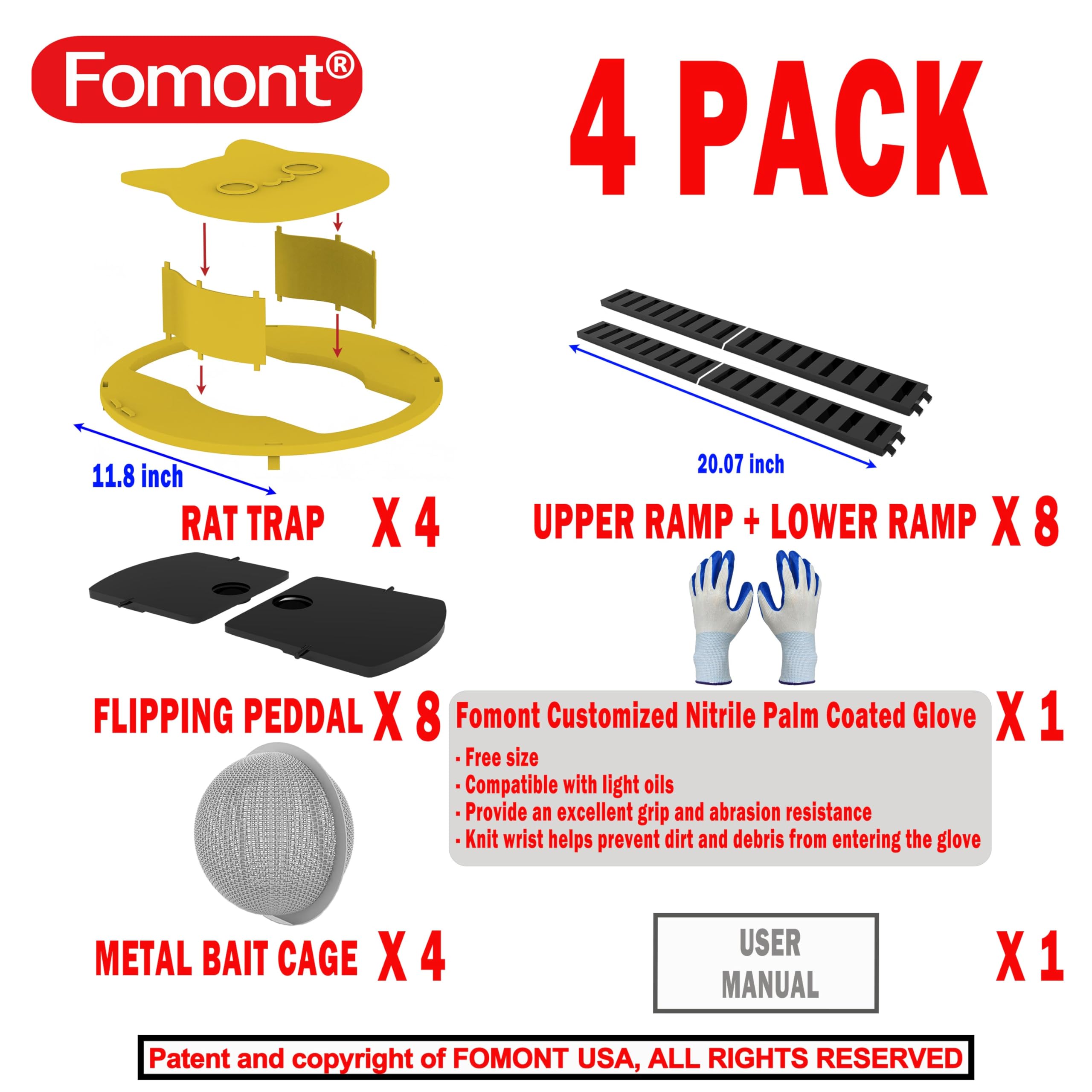 Fomont humane release option for safe rodent handling