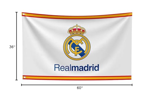 FOMSTOREG Real Madrid flag wall-hanging ready to brighten any room.