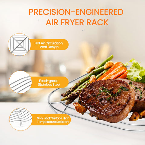 Fondpen rack promotes high-efficiency air circulation for uniform cooking.