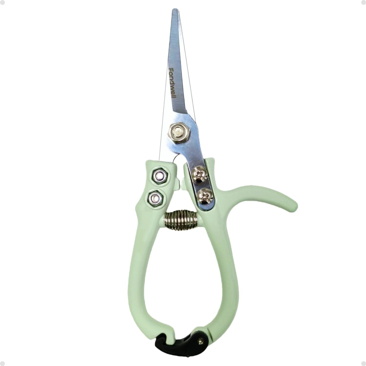 Fondwell 6-inch pruning shears with ergonomic grip for comfortable all-day pruning.