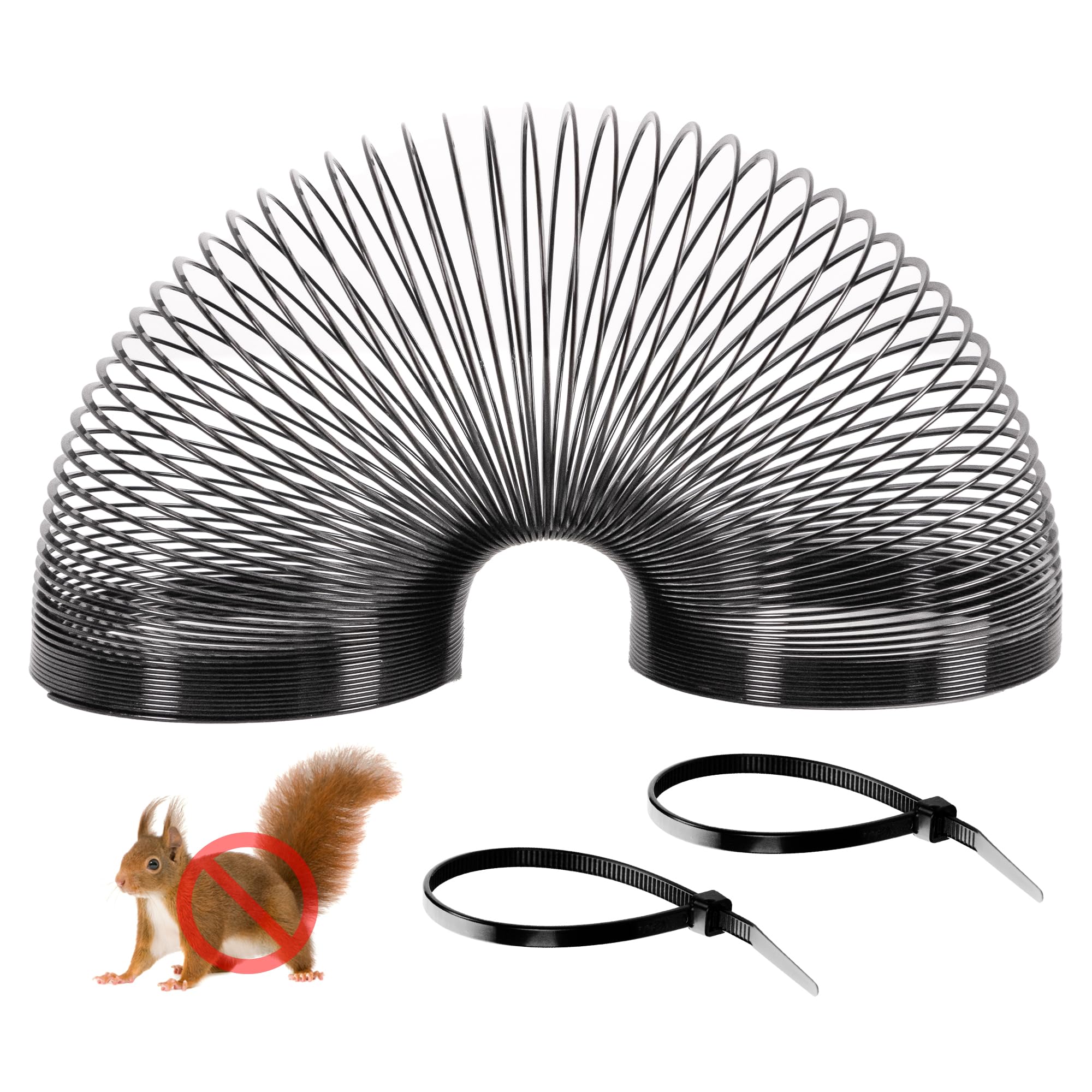 Foneso squirrel-proof spring device top view protecting bird feeders