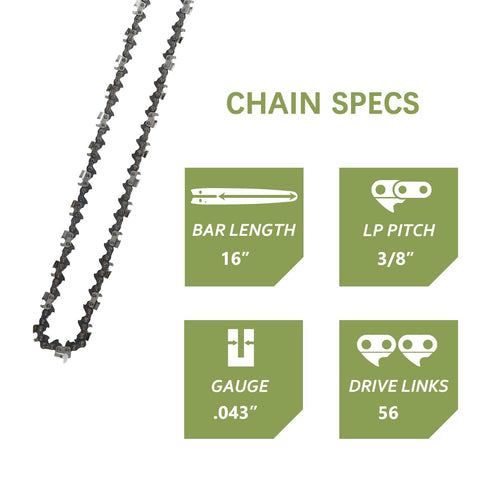 Close-up of FONLOYEN chain teeth for smooth cutting action