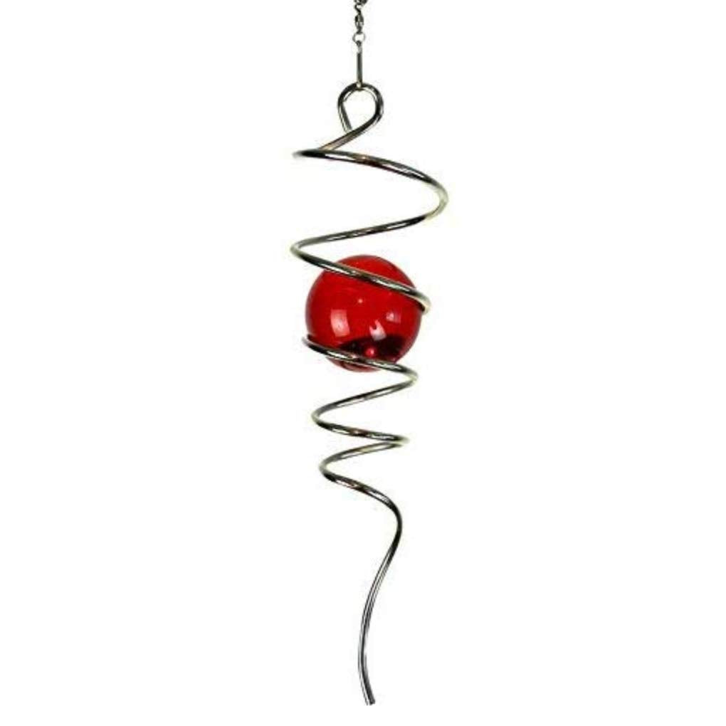 FONMY gazing ball stainless steel spiral tail, weather resistant for indoor and outdoor display.