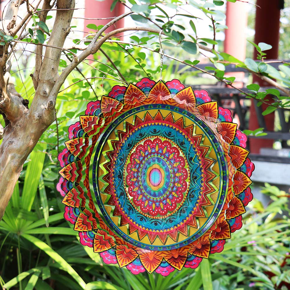 FONMY wind spinner features reflective gilt powder for eye-catching visuals day and night.