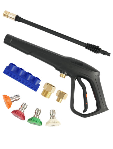 FOOCO pressure washer gun set assembly with quick-connect design for easy setup