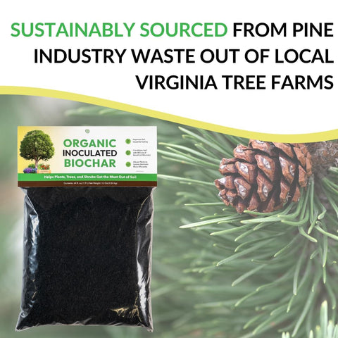 Sustainably sourced pine waste supports FOOP biochar production.