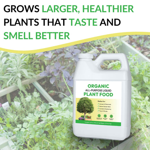 FOOP Organic All-Purpose Liquid Plant Food label guides safe, effective use.