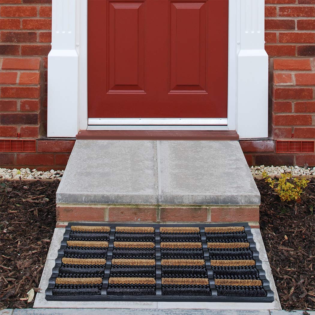 Footmatters Ninamar entryway solution sized 29.5 by 17.5 inches for wide doorways
