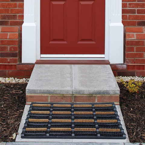 Footmatters Ninamar entryway solution sized 29.5 by 17.5 inches for wide doorways