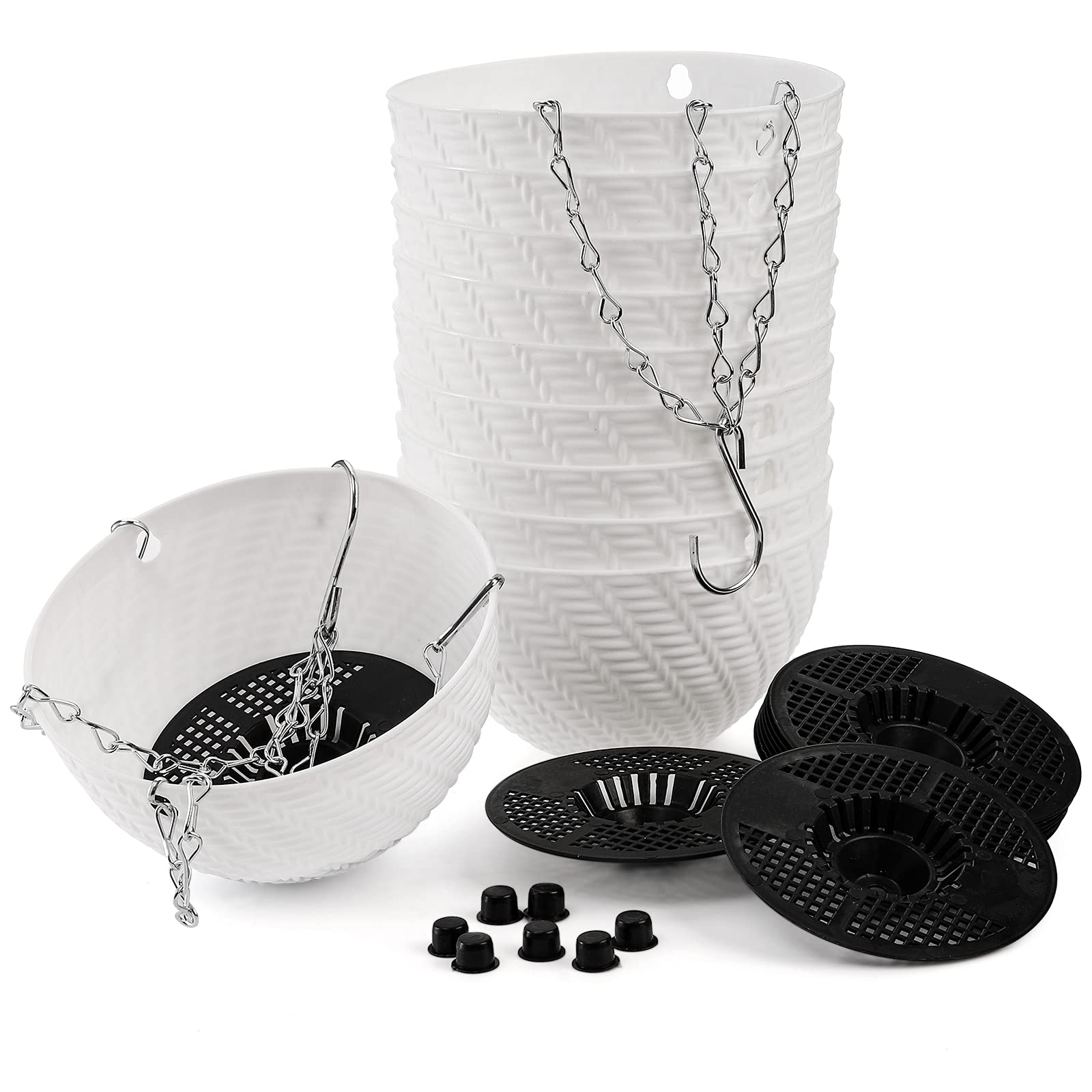 Foraineam planter showing drainage hole and plug for moisture control indoors or outdoors