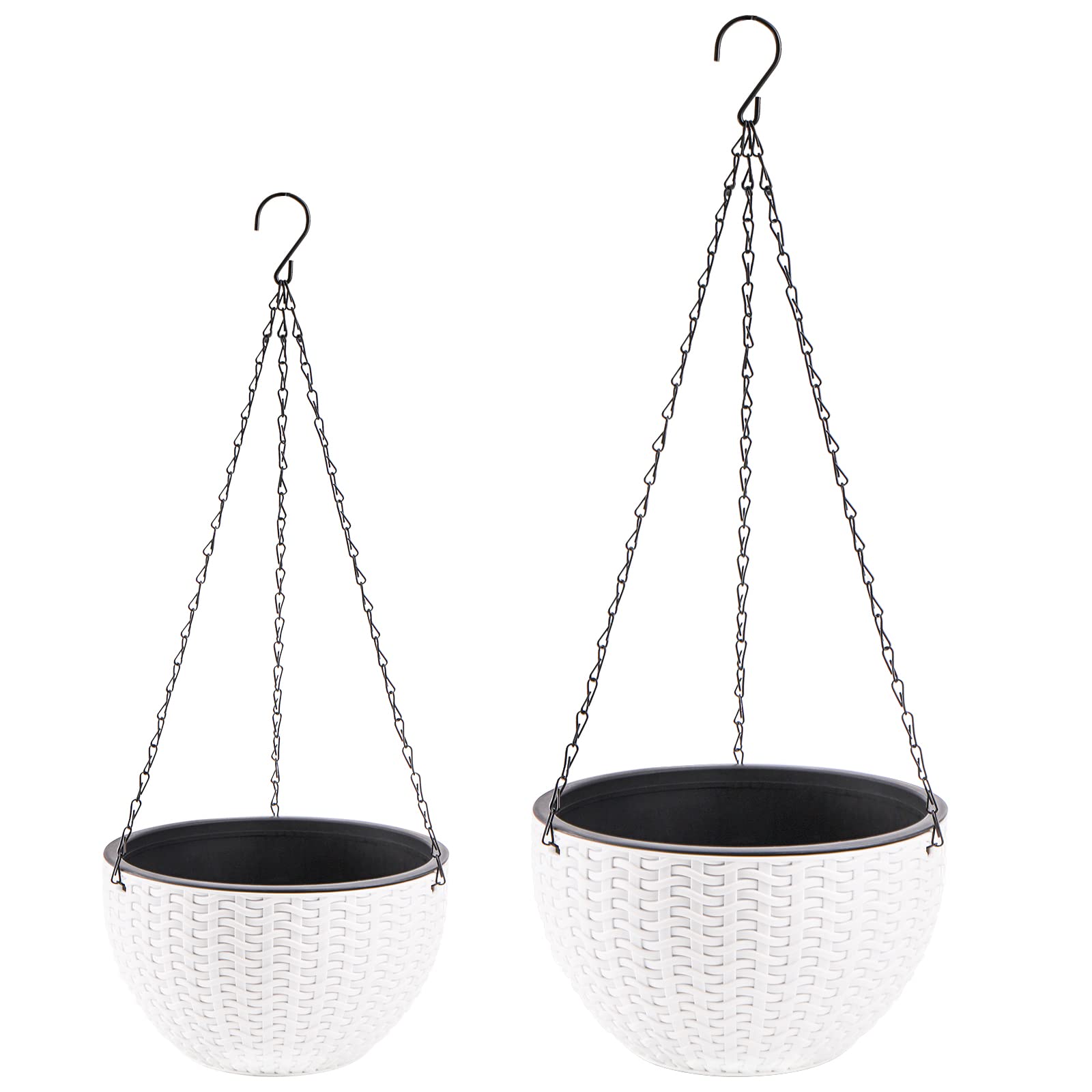 Foraineam dual-pots hanging planter small ideal for compact spaces.