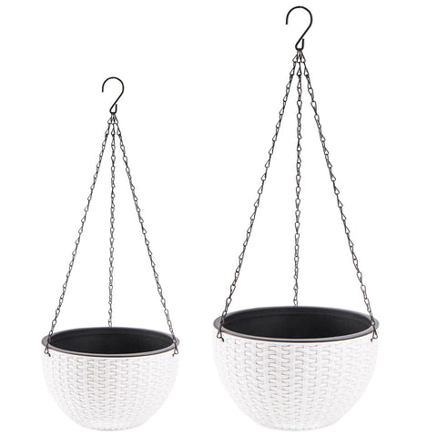 Foraineam dual-pots hanging planter small ideal for compact spaces.