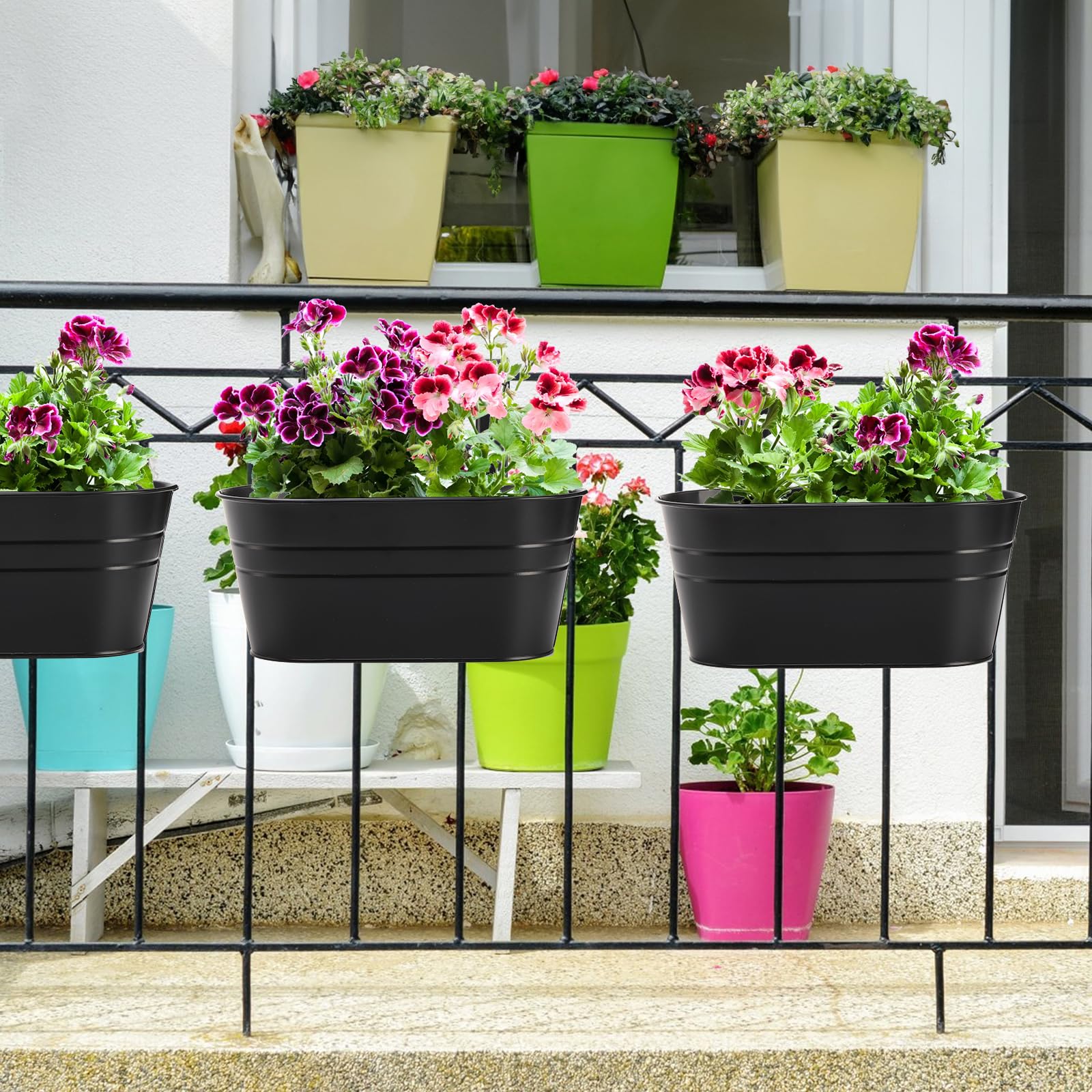 Each planter includes two hooks for easy installation and removal.
