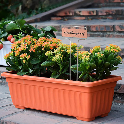 Foraineam garden tag copper bracket 10in withstands outdoor use in beds.