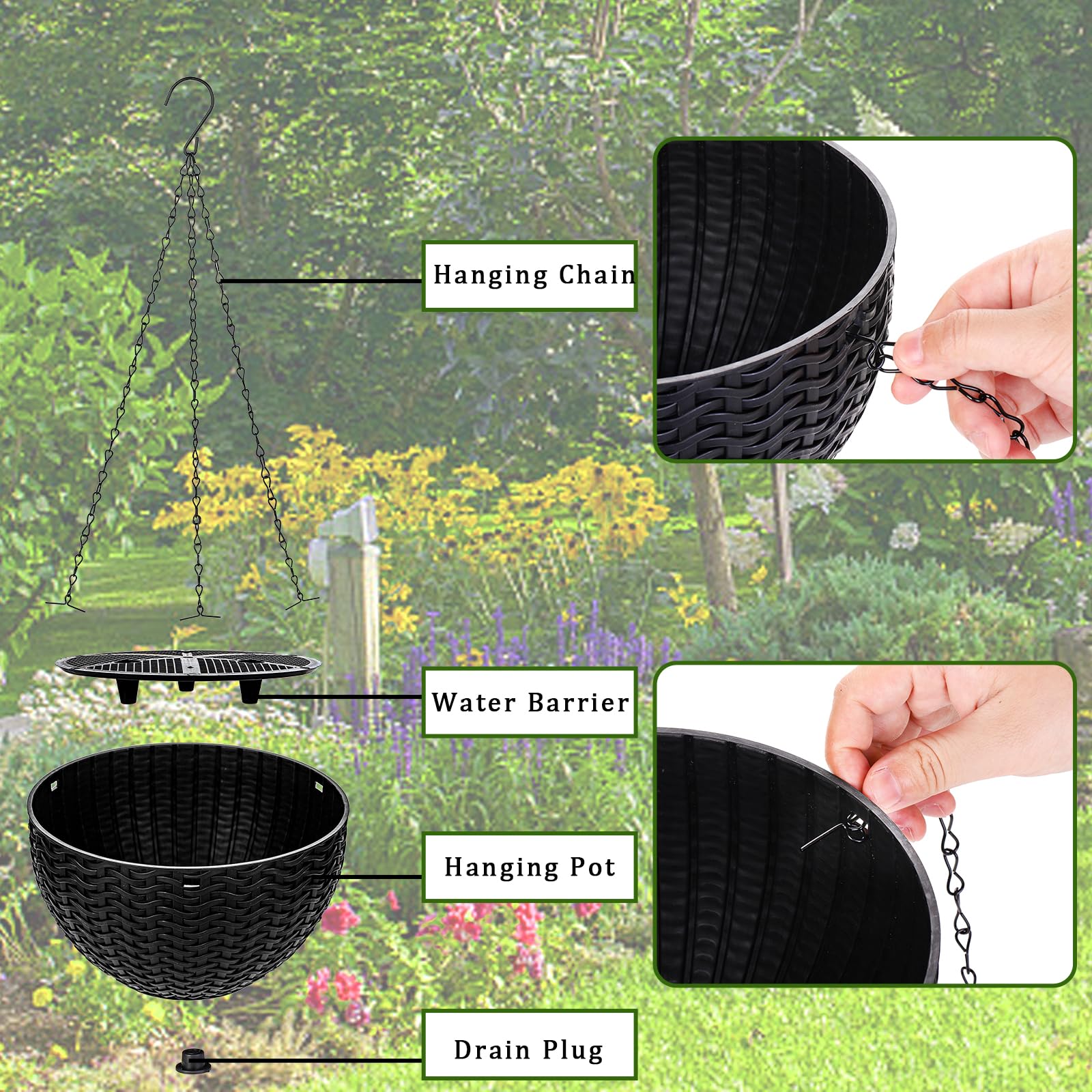 Foraineam heavy-duty chain hanger delivers secure suspended support.