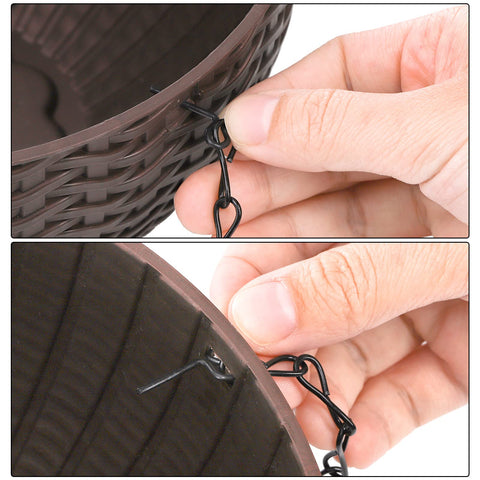 Foraineam heavy-duty triple-chain hanger keeps your hanging planter securely supported.