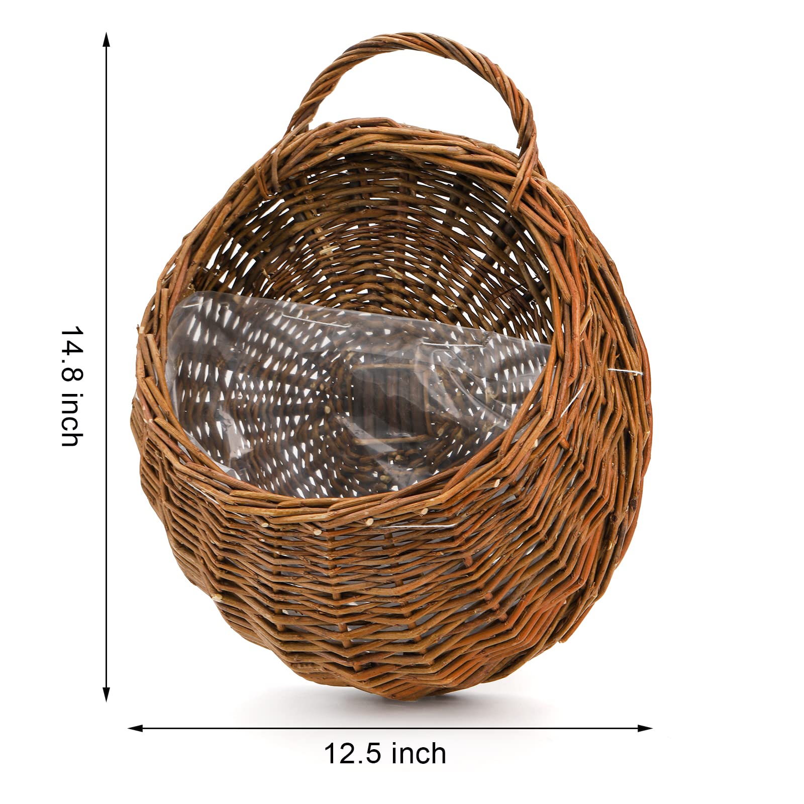 Foraineam linered basket for planting shows practical moisture control in a planter.