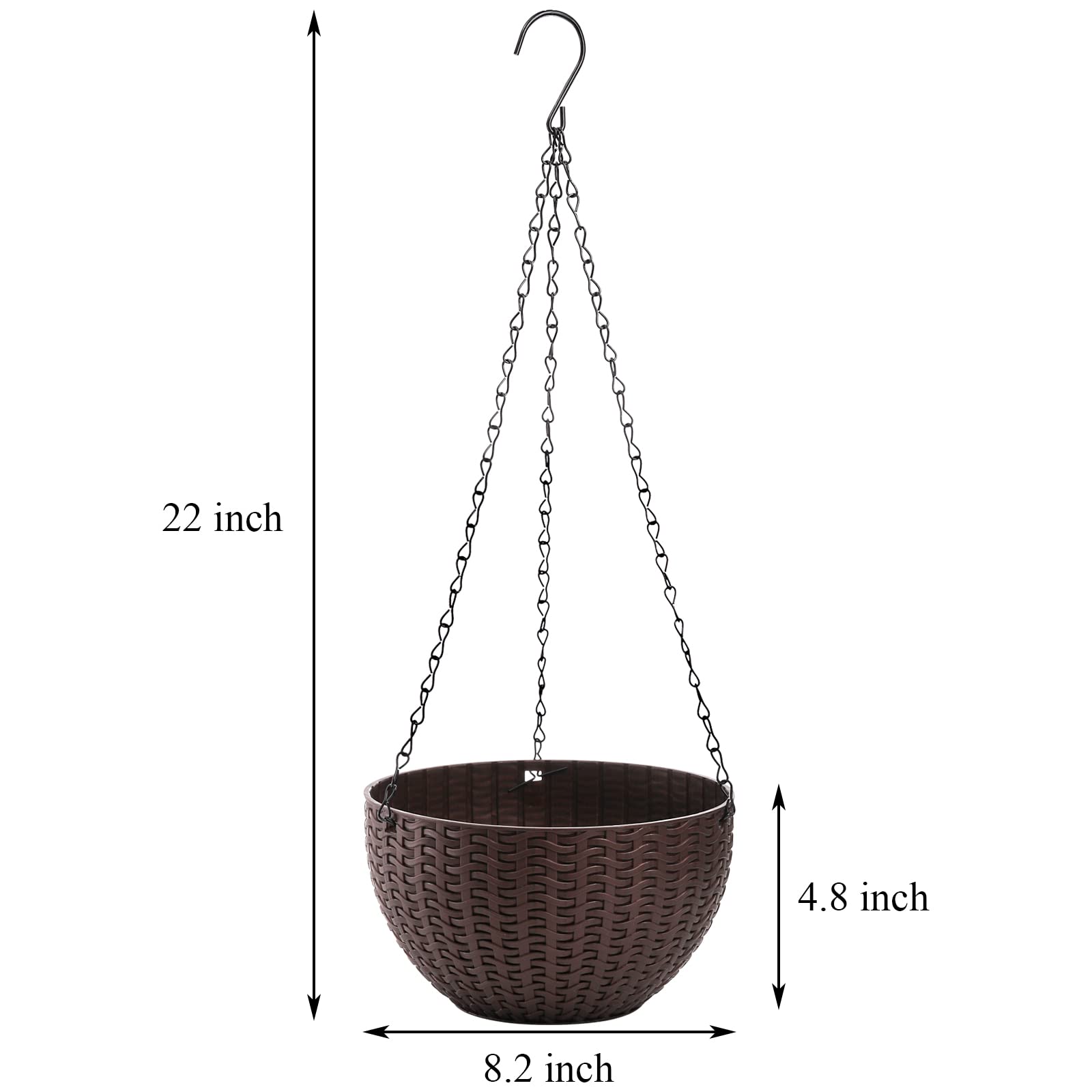 Foraineam PP rattan-look planter delivers stylish texture while resisting sun and rain.