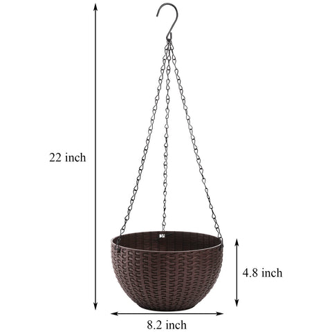 Foraineam PP rattan-look planter delivers stylish texture while resisting sun and rain.
