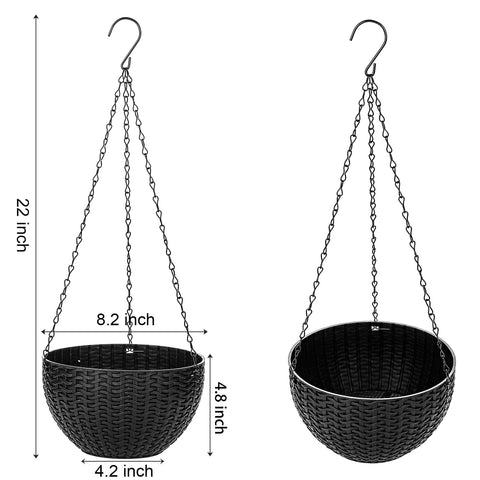 Foraineam rattan-texture planter basket adds stylish decor while staying lightweight.