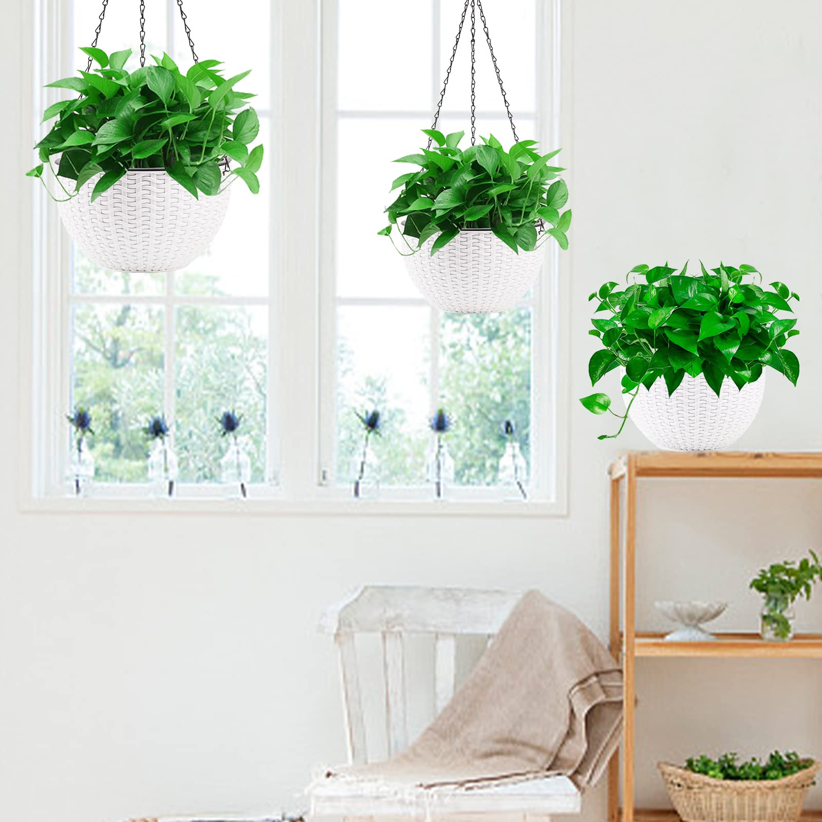 Foraineam self-watering reservoir helps prevent over or under watering.
