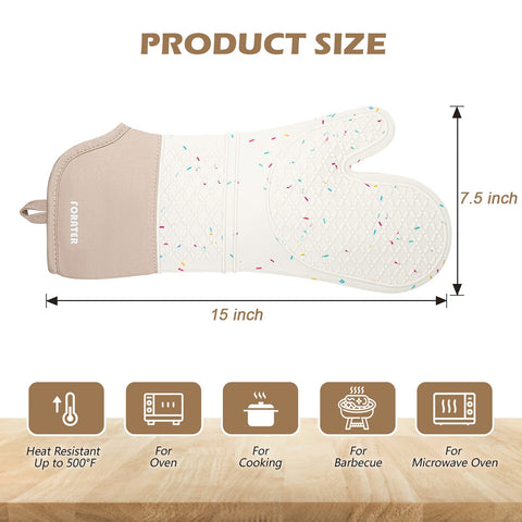 FORATER mitts showcase waterproof non-slip grip for hot pots and pans