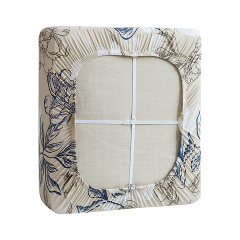 FORCHEER patio furniture transformation with patterned covers on wicker chairs.