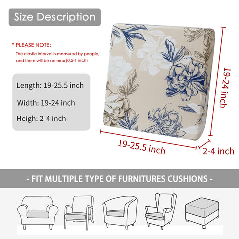 FORCHEER stretch-fit cushion cover on chair shows easy installation.