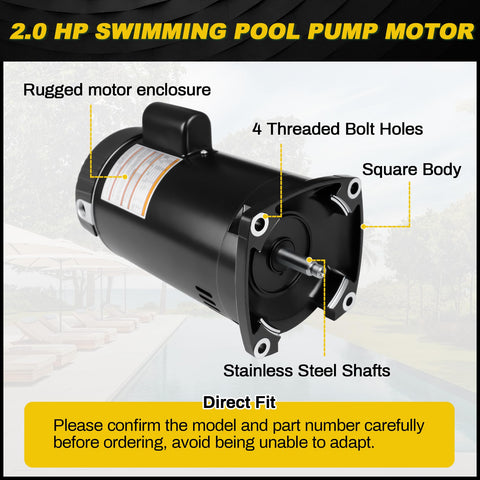 FOREBEN 2HP pool motor cooling system supports stable operation