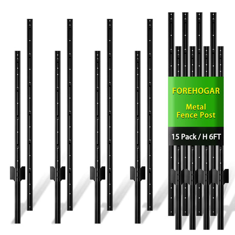 FOREHOGAR 6ft fence post in splice-pack ready for quick no-dig installation